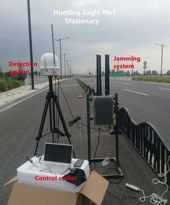 Stationair en op een voertuig gemonteerd anti-dronesysteem met een detectiebereik van 5 km en Ip65