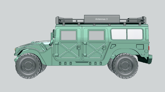 Militaire Standaard Op een voertuig gemonteerde Stoorzender met 200m het Blokkeren afstand